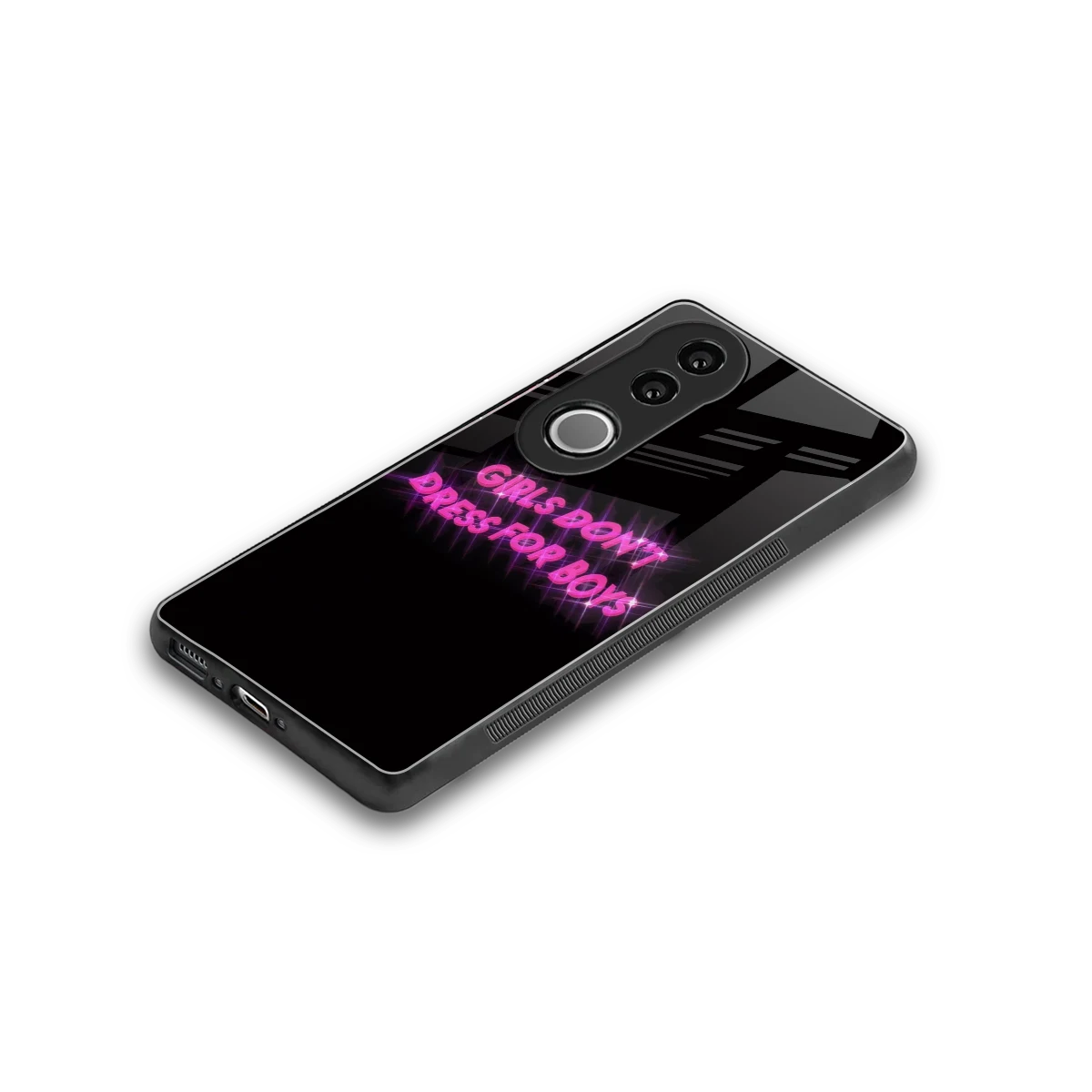Girls Don't Dress For Boys stylish phone case for vivo v50 | glossy glass and slim fit