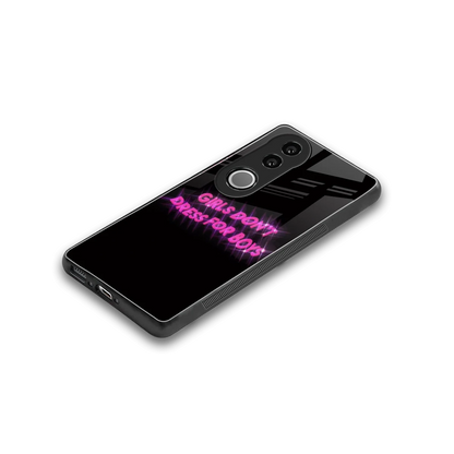 Girls Don't Dress For Boys stylish phone case for vivo v50 | glossy glass and slim fit