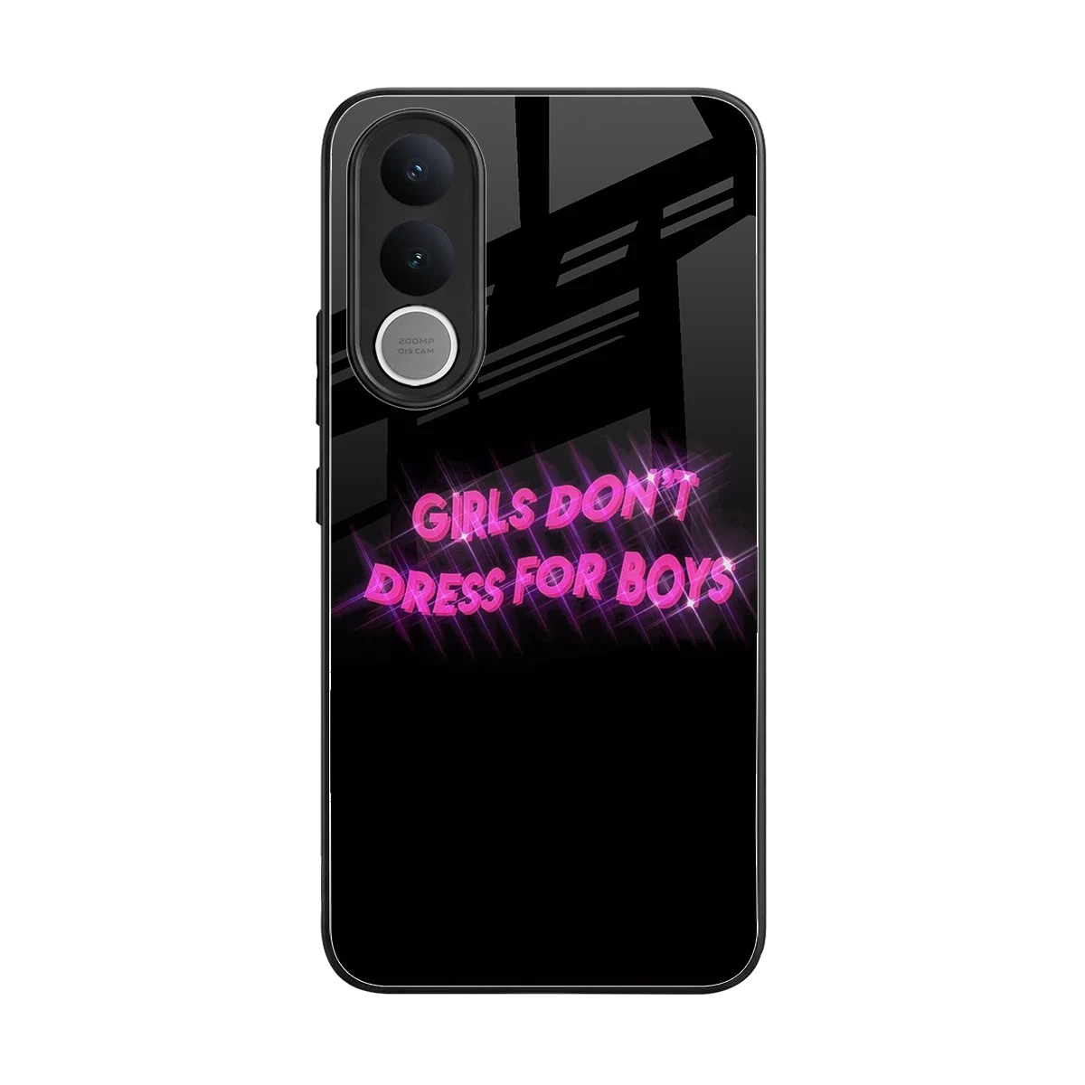 Girls Don't Dress For Boys back phone cover | glass case for vivo v70 fe