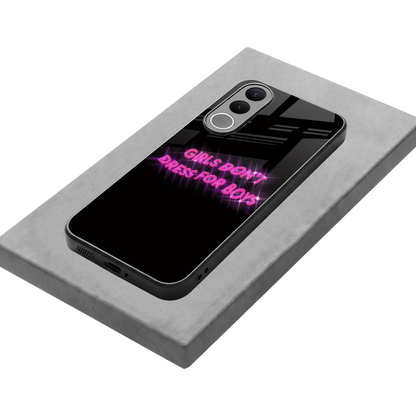 Girls Don't Dress For Boys stylish phone case for vivo v70 fe | glossy glass and slim fit