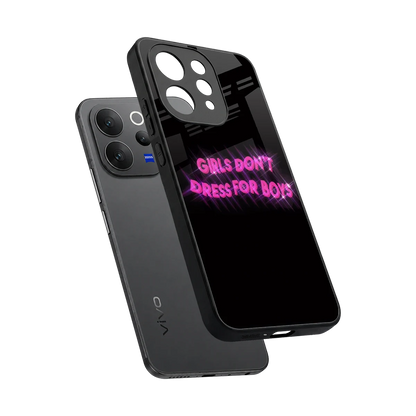 Girls Don't Dress For Boys sleek vivo v70 elite cover with tempered glass back and TPU edges