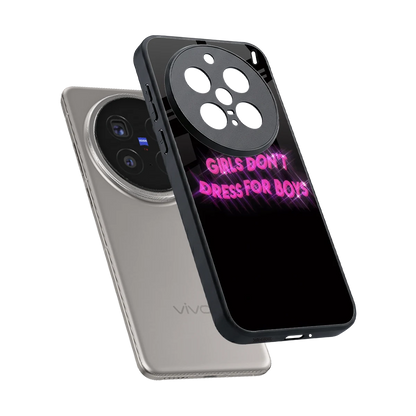 Girls Don't Dress For Boys sleek vivo x200 pro cover with tempered glass back and TPU edges