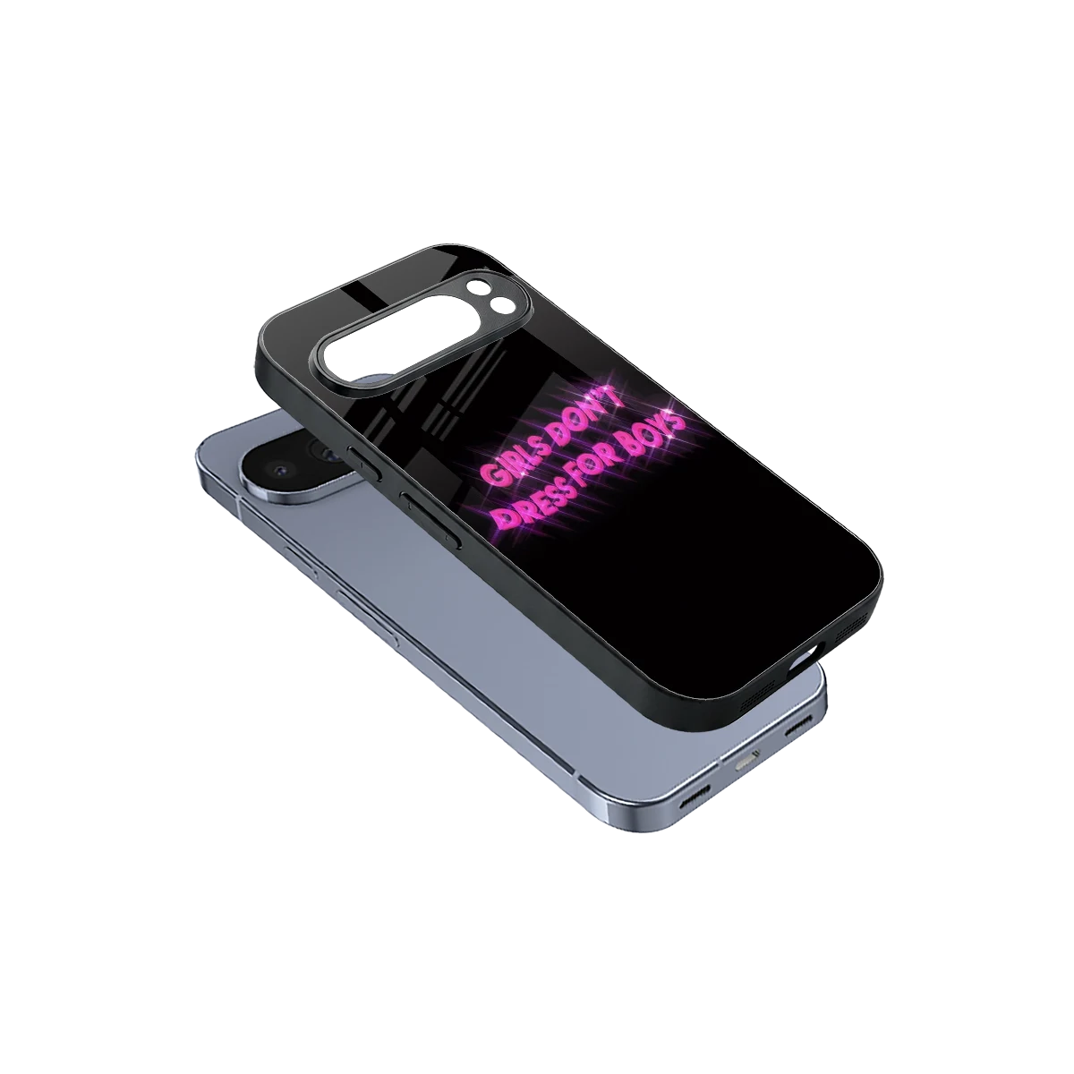Girls Don't Dress For Boys sleek google pixel 10 pro cover with tempered glass back and TPU edges