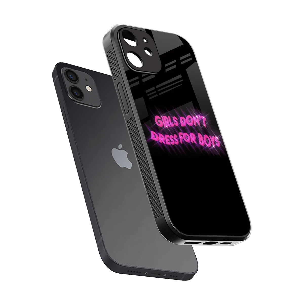 Girls Don't Dress For Boys sleek iphone 11 cover with tempered glass back and TPU edges
