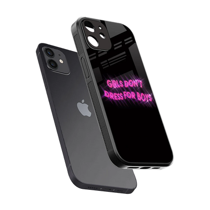 Girls Don't Dress For Boys sleek iphone 11 cover with tempered glass back and TPU edges