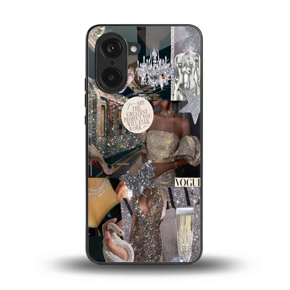 Glam Chic back phone cover | glass case for oneplus nord ce5 5g