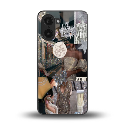 Glam Chic back phone cover | glass case for oneplus nord ce5 5g