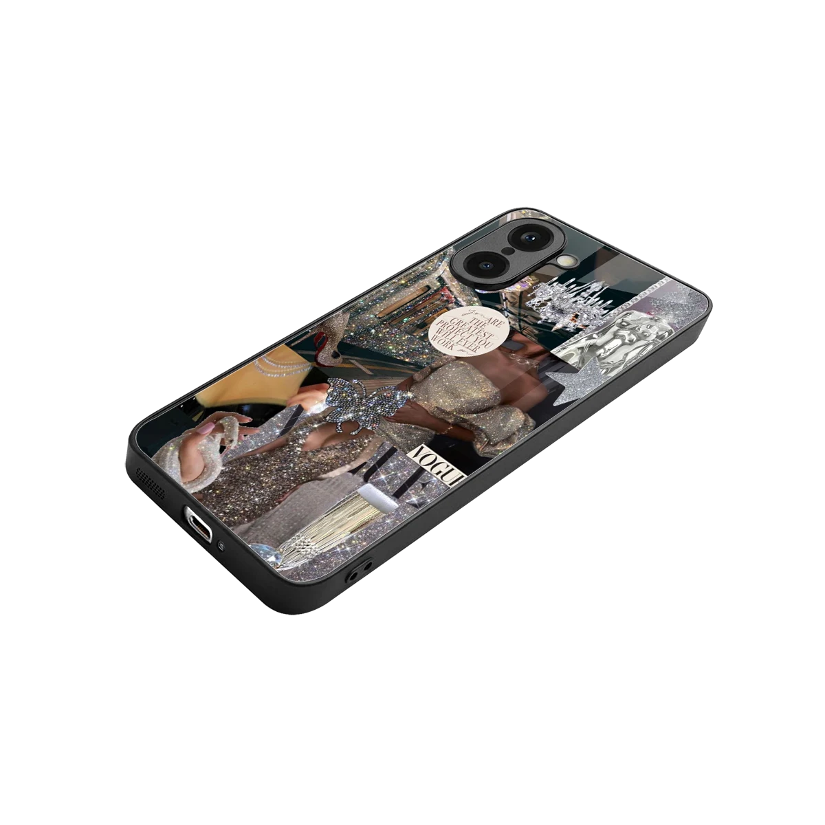 Glam Chic stylish phone case for oneplus nord ce5 5g | glossy glass and slim fit