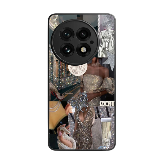 Glam Chic back phone cover | glass case for oneplus 13