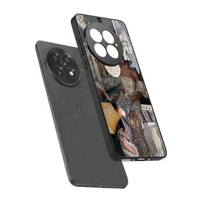 Glam Chic sleek oneplus 13 cover with tempered glass back and TPU edges