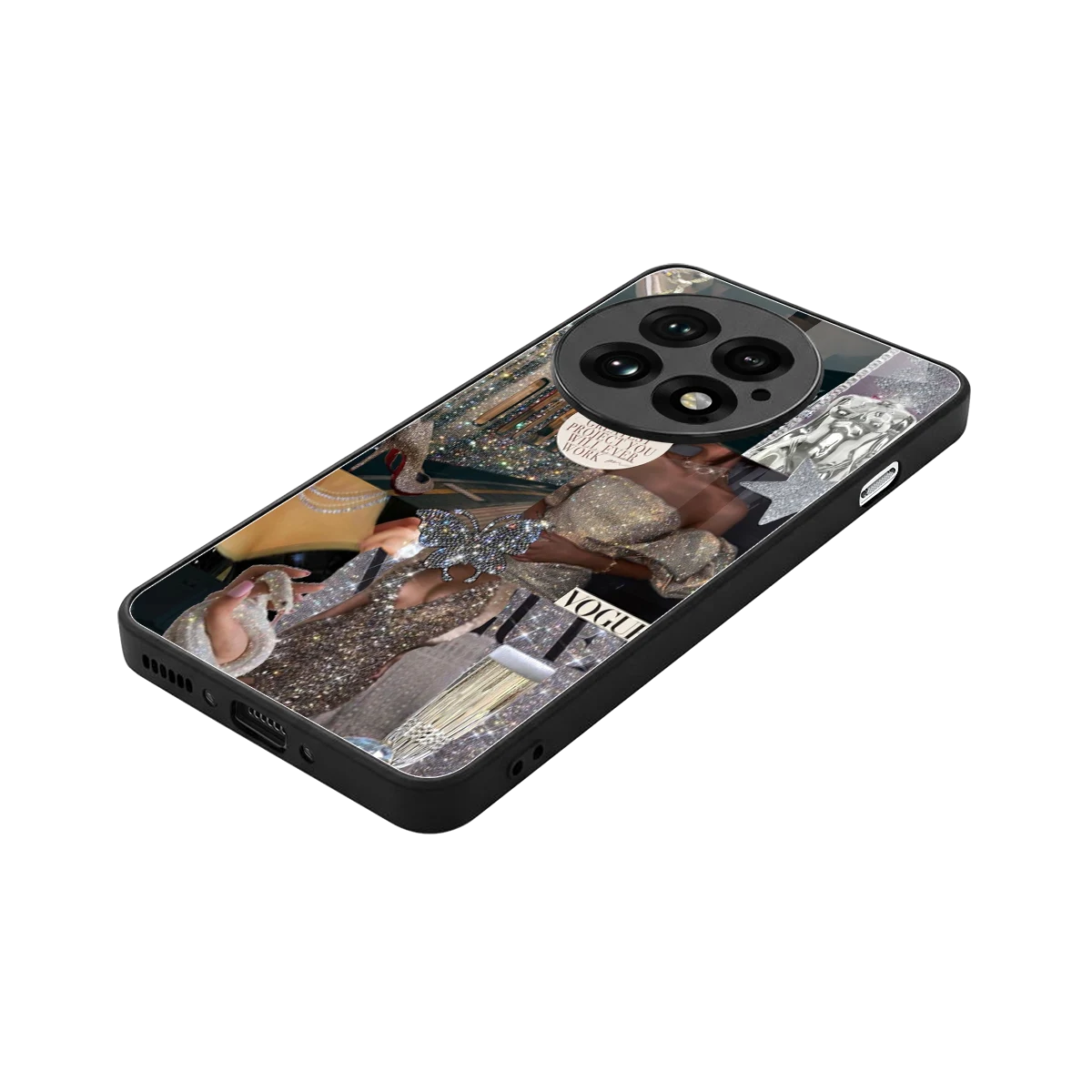 Glam Chic stylish phone case for oneplus 13 | glossy glass and slim fit