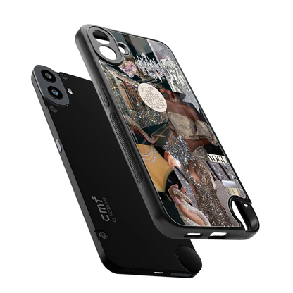 Glam Chic sleek cmf nothing phone 1 cover with tempered glass back and TPU edges
