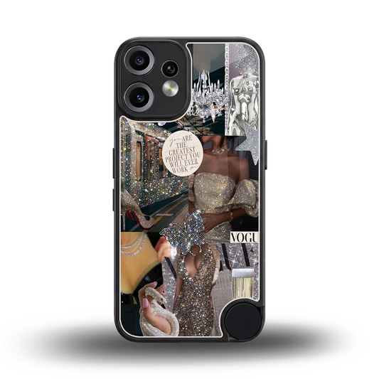 Glam Chic back phone cover | glass case for cmf nothing phone 2 pro