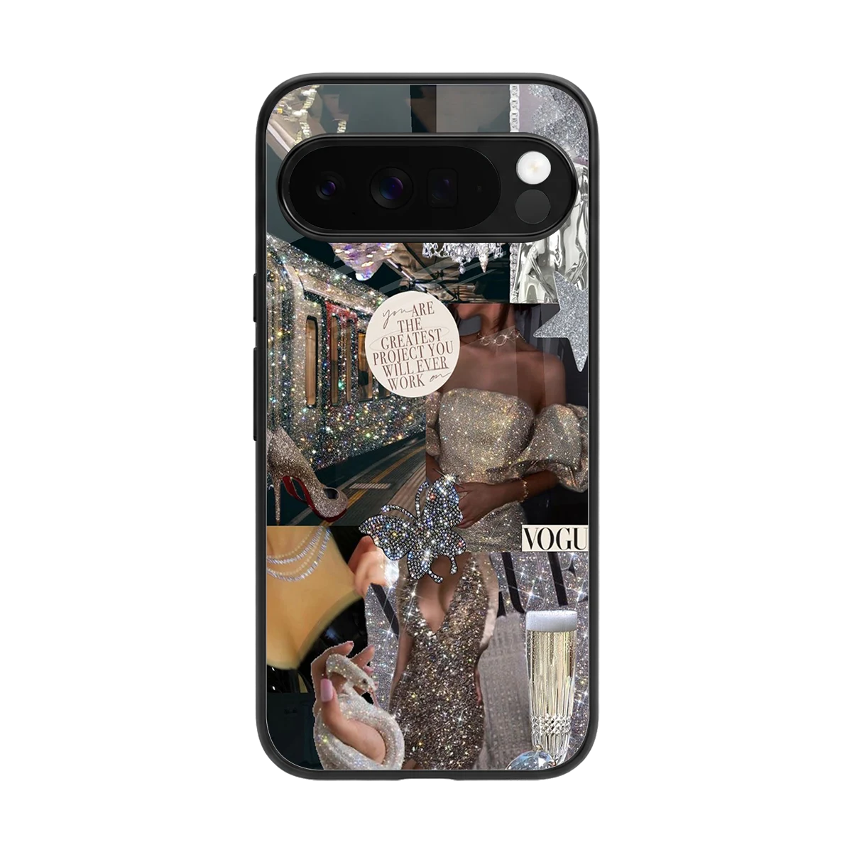 Glam Chic back phone cover | glass case for google pixel 10 pro xl