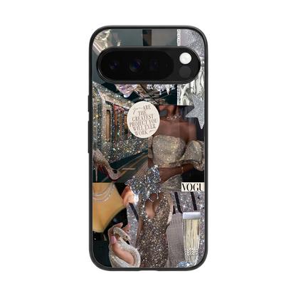 Glam Chic back phone cover | glass case for google pixel 10 pro xl