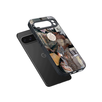 Glam Chic sleek google pixel 10 pro xl cover with tempered glass back and TPU edges