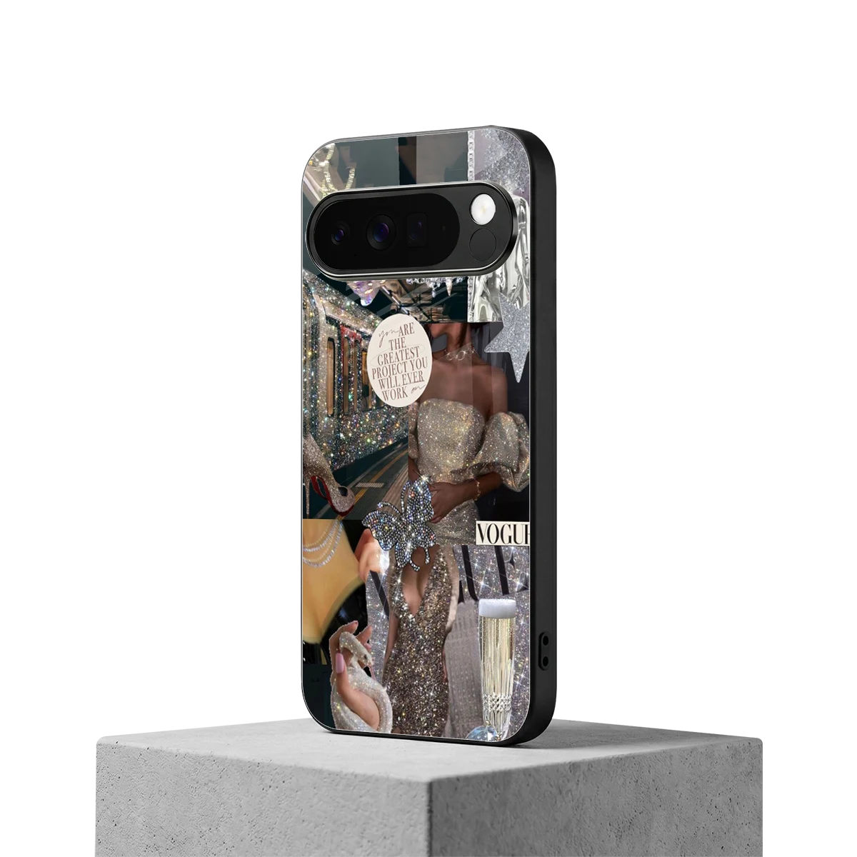 Glam Chic google pixel 10 pro xl mobile cover | shockproof glass phone case