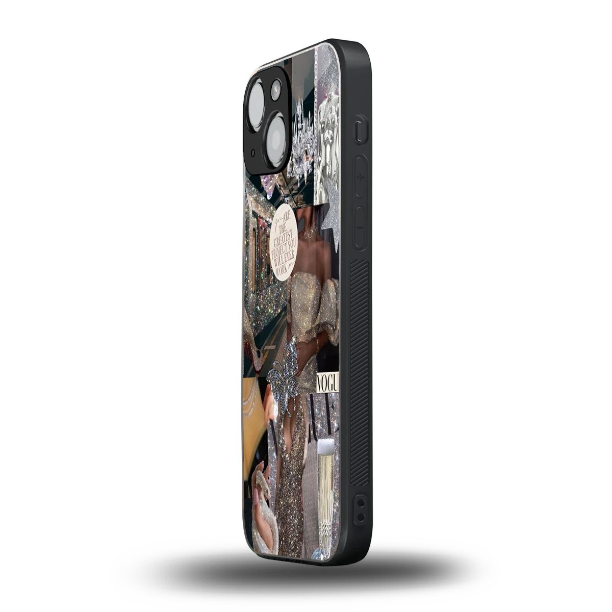 Glam Chic iphone 13 mini mobile cover | shockproof glass phone case