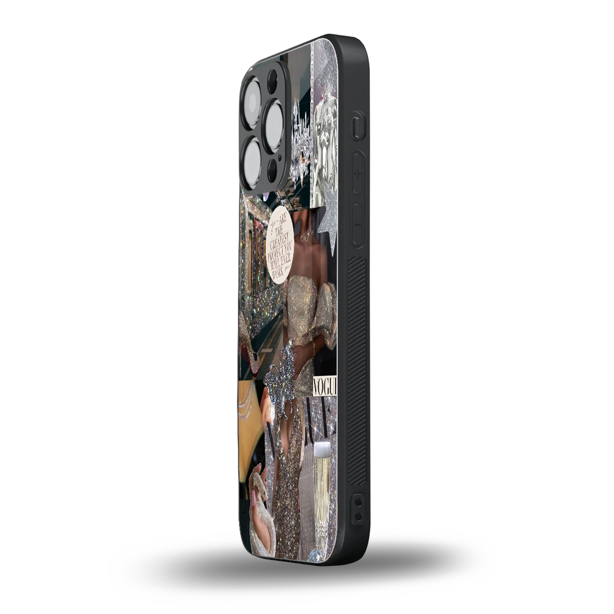 Glam Chic iphone 12 pro max mobile cover | shockproof glass phone case