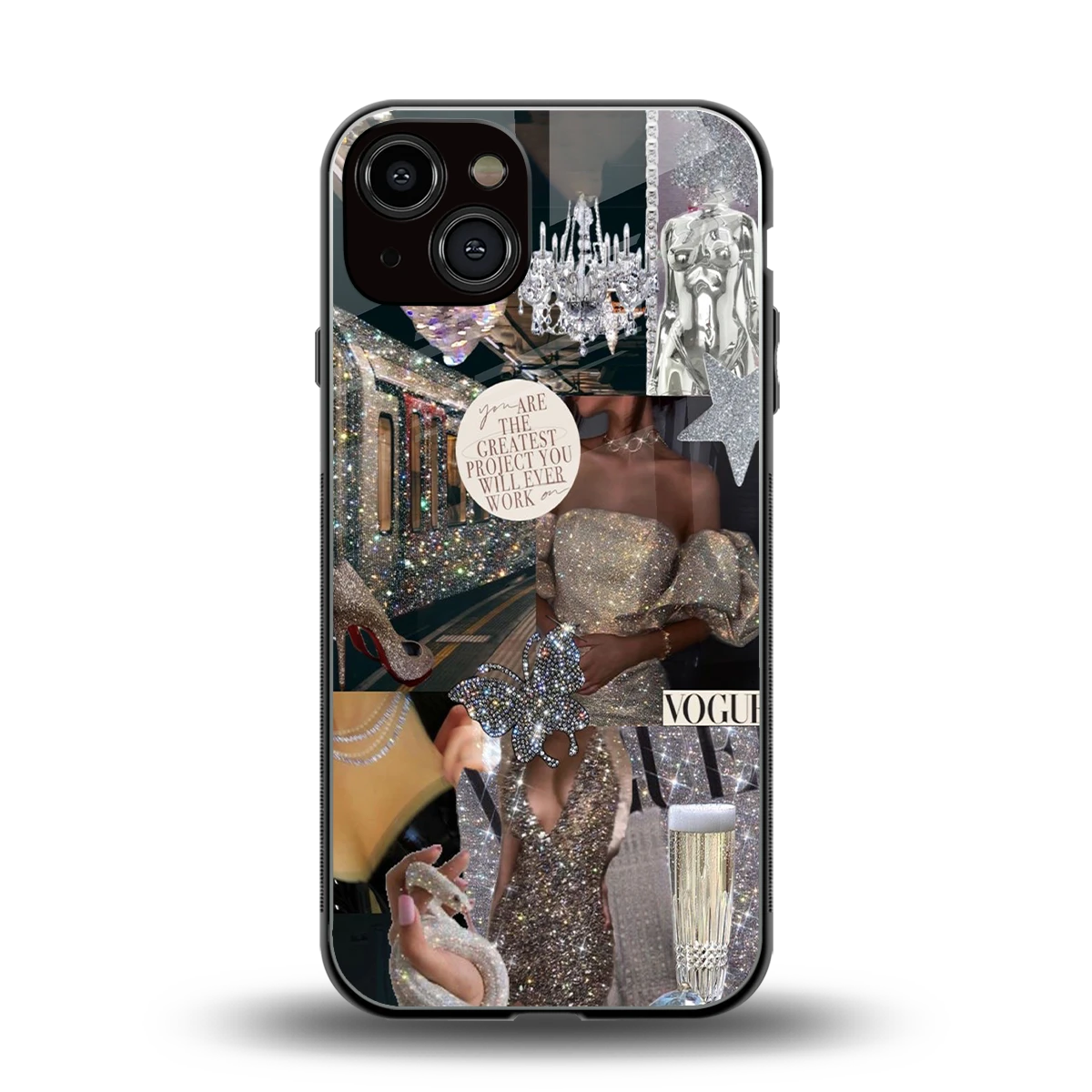 Glam Chic back phone cover | glass case for iphone 13