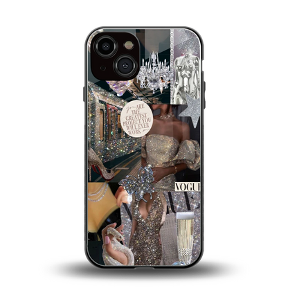 Glam Chic back phone cover | glass case for iphone 14