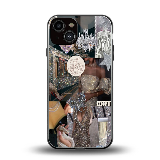 Glam Chic back phone cover | glass case for iphone 14
