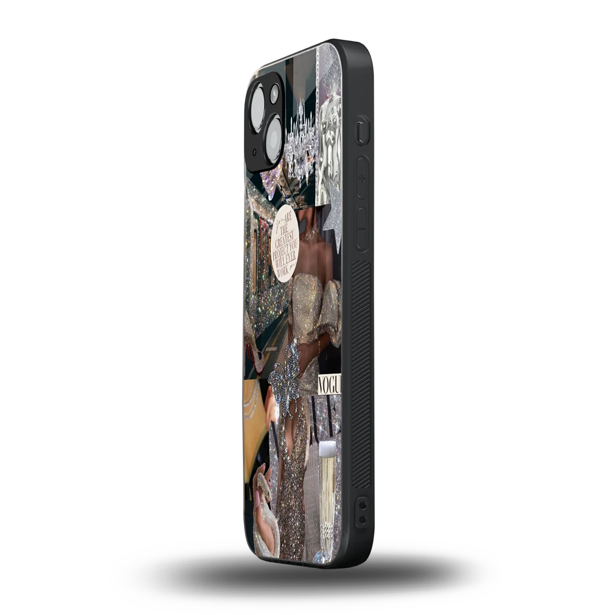 Glam Chic iphone 14 mobile cover | shockproof glass phone case