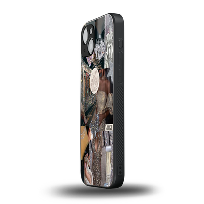 Glam Chic iphone 15 mobile cover | shockproof glass phone case
