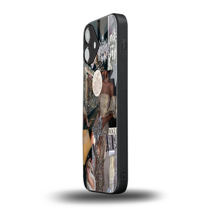 Glam Chic iphone 16 plus mobile cover | shockproof glass phone case