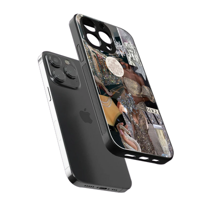 Glam Chic sleek iphone 16 pro max cover with tempered glass back and TPU edges