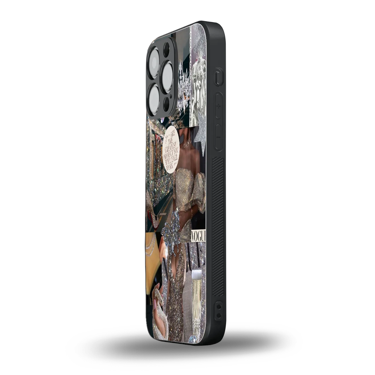 Glam Chic iphone 16 pro max mobile cover | shockproof glass phone case