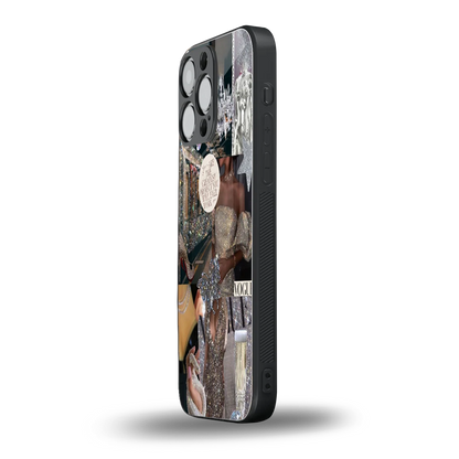 Glam Chic iphone 16 pro max mobile cover | shockproof glass phone case