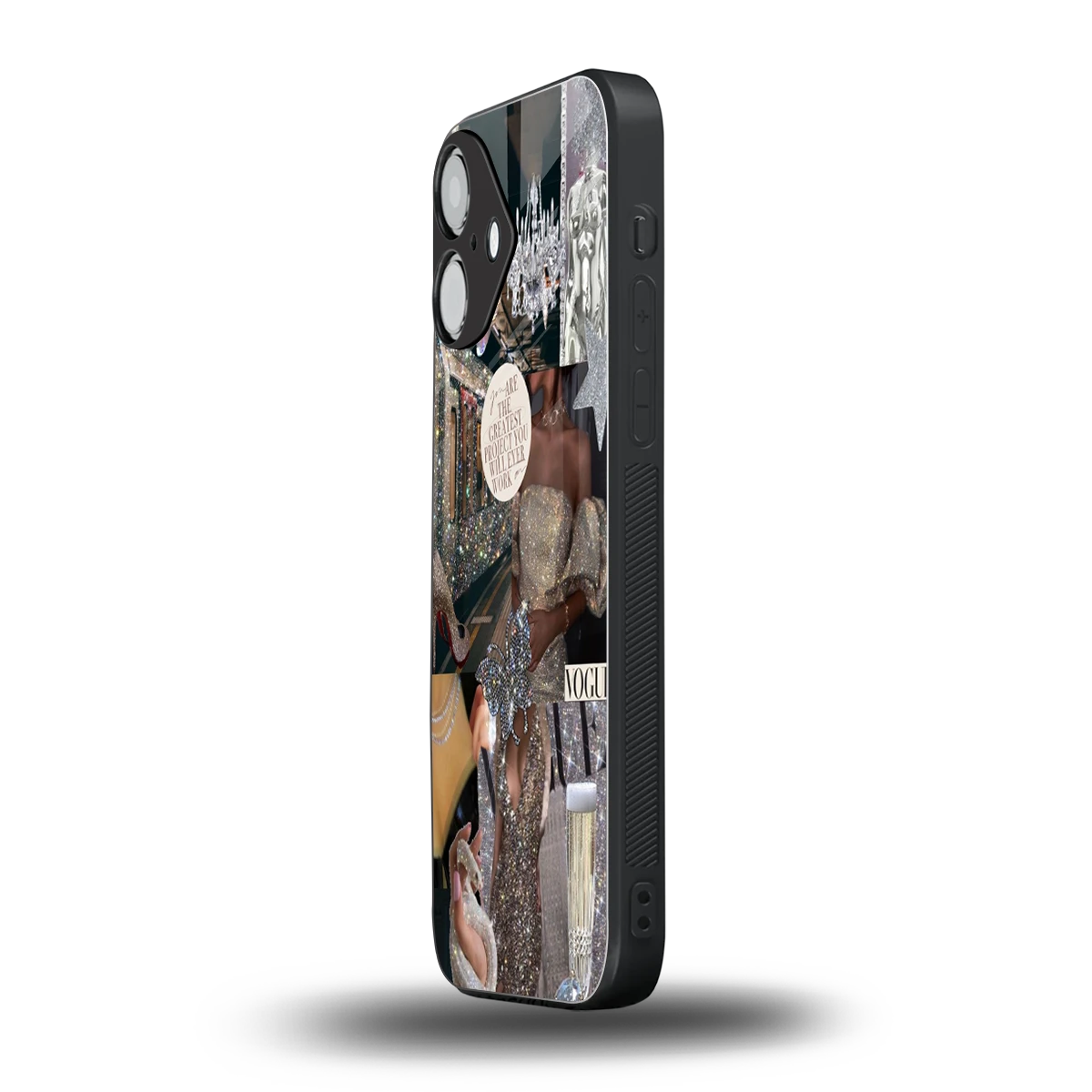 Glam Chic iPhone 16 mobile cover | shockproof glass phone case