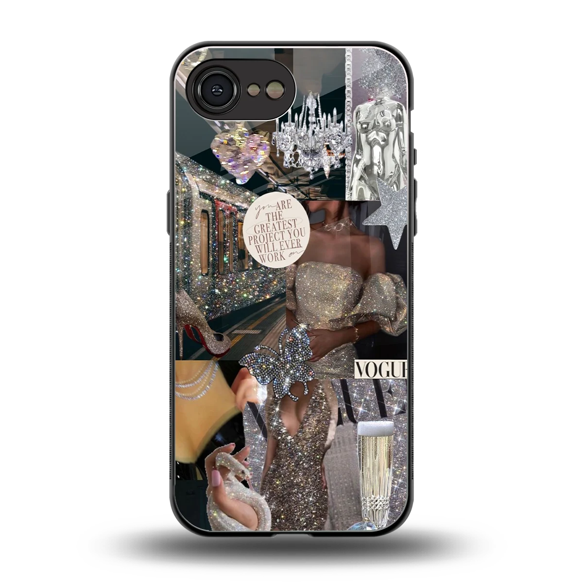 Glam Chic back phone cover | glass case for iphone 17e