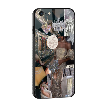 Glam Chic sleek iphone 6 cover with tempered glass back and TPU edges