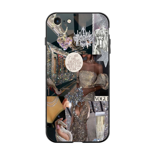 Glam Chic back phone cover | glass case for iphone 6s plus