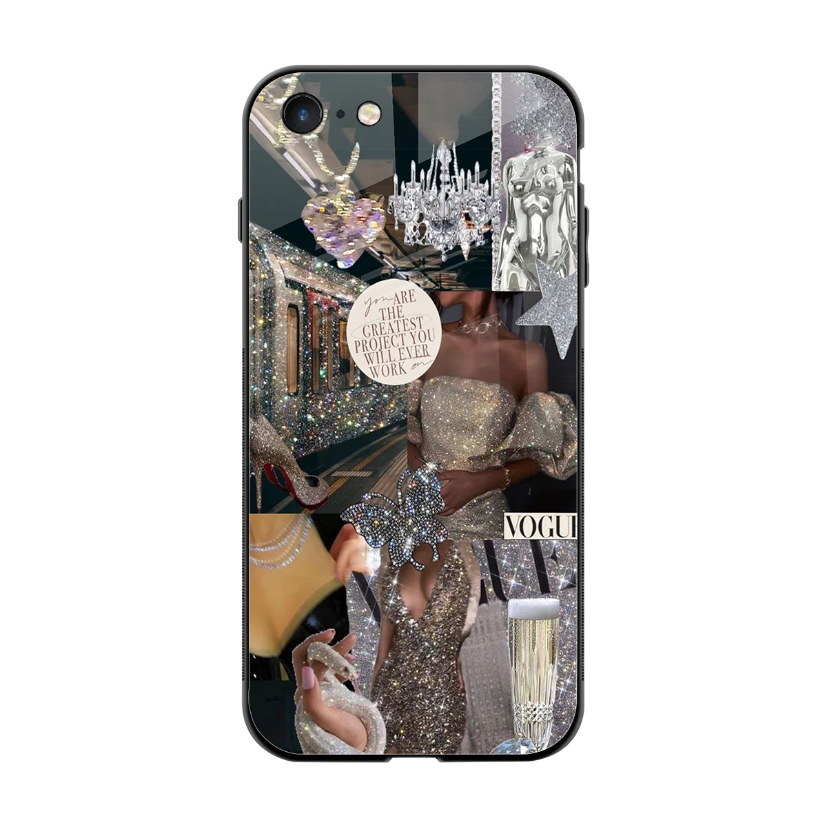 Glam Chic back phone cover | glass case for iphone 7