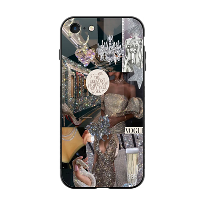 Glam Chic back phone cover | glass case for iphone 8