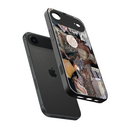 Glam Chic sleek iphone air cover with tempered glass back and TPU edges