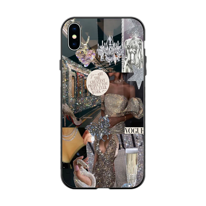 Glam Chic back phone cover | glass case for iphone xs max