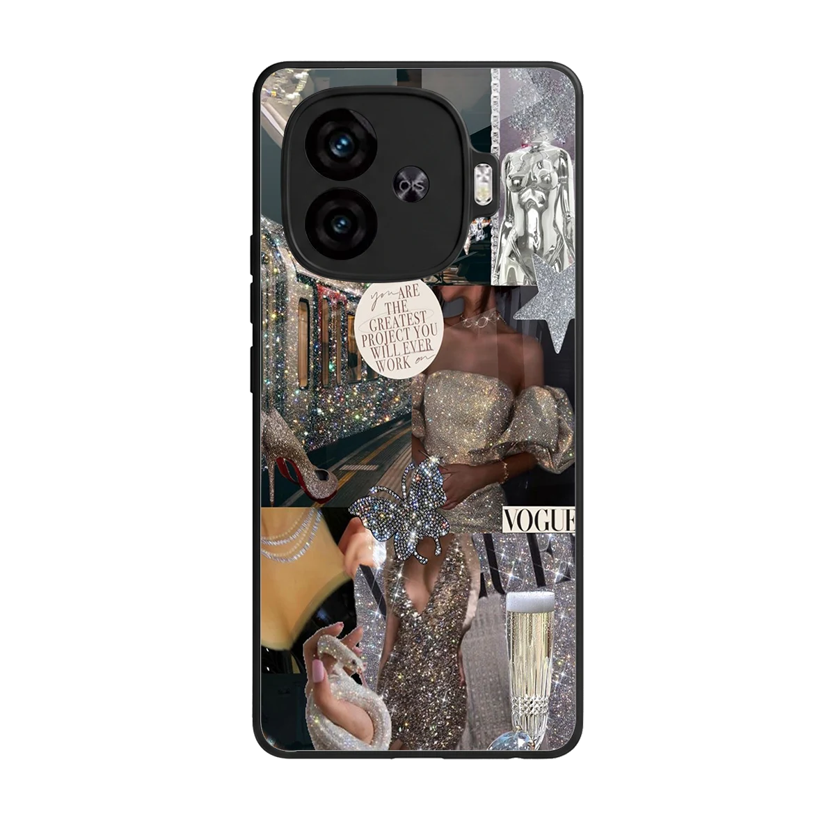 Glam Chic back phone cover | glass case for iqoo neo 10r 5g