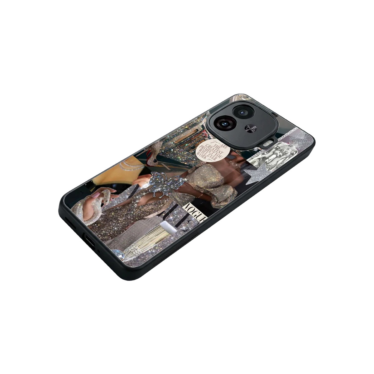 Glam Chic stylish phone case for iqoo neo 10r 5g | glossy glass and slim fit
