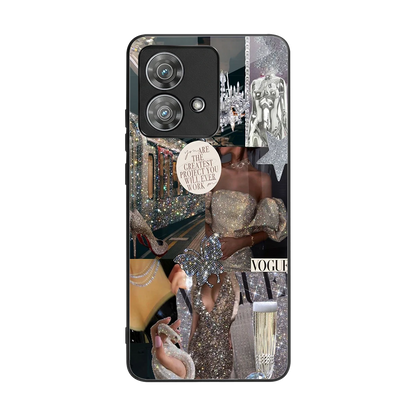 Glam Chic back phone cover | glass case for motorola edge 40 neo 5g