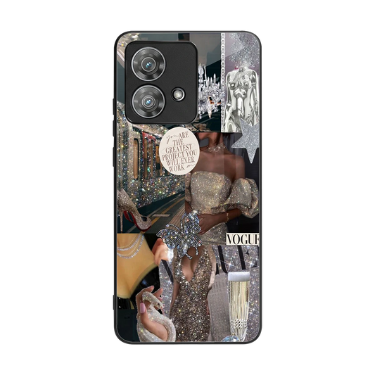 Glam Chic back phone cover | glass case for motorola edge 40 neo 5g