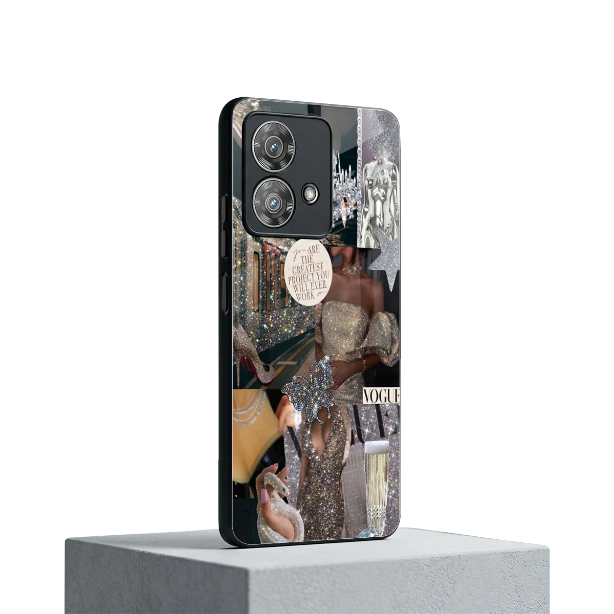 Glam Chic motorola edge 40 neo 5g mobile cover | shockproof glass phone case