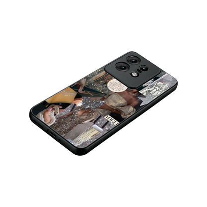 Glam Chic stylish phone case for motorola edge 50 pro | glossy glass and slim fit