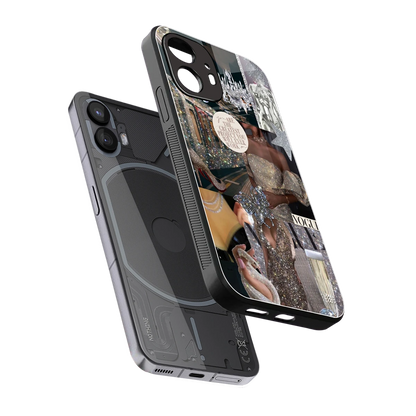 Glam Chic sleek nothing phone 2 cover with tempered glass back and TPU edges