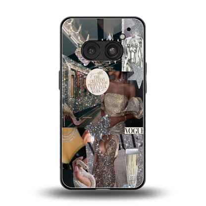 Glam Chic back phone cover | glass case for nothing phone 2a