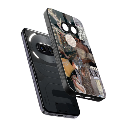 Glam Chic sleek nothing phone 2a cover with tempered glass back and TPU edges