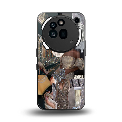 Glam Chic back phone cover | glass case for nothing phone 3a pro